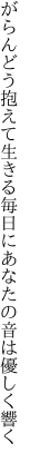 がらんどう抱えて生きる毎日に あなたの音は優しく響く