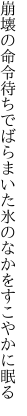 崩壊の命令待ちでばらまいた 氷のなかをすこやかに眠る