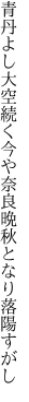 青丹よし大空続く今や奈良 晩秋となり落陽すがし