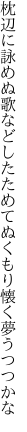 枕辺に詠めぬ歌などしたためて ぬくもり懐く夢うつつかな