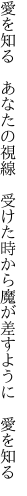 愛を知る あなたの視線 受けた時から 魔が差すように 愛を知る