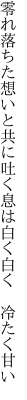 零れ落ちた想いと共に吐く息は 白く白く　冷たく甘い