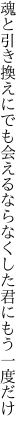 魂と引き換えにでも会えるなら なくした君にもう一度だけ