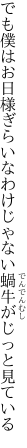 でも僕はお日様ぎらいなわけじゃない 蝸牛がじっと見ている