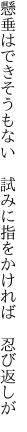 懸垂はできそうもない 試みに 指をかければ 忍び返しが