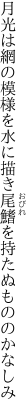 月光は網の模様を水に描き 尾鰭を持たぬもののかなしみ