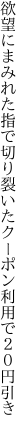 欲望にまみれた指で切り裂いた クーポン利用で２０円引き