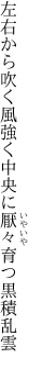 左右から吹く風強く中央に 厭々育つ黒積乱雲