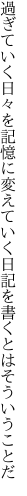 過ぎていく日々を記憶に変えていく 日記を書くとはそういうことだ