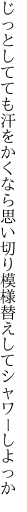 じっとしてても汗をかくなら思い切 り模様替えしてシャワーしよっか