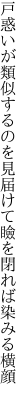 戸惑いが類似するのを見届けて 瞼を閉れば染みる横顔