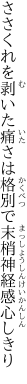 ささくれを剥いた痛さは格別で 末梢神経感心しきり