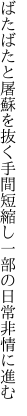 ばたばたと屠蘇を抜く手間短縮し 一部の日常非情に進む