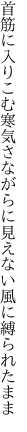 首筋に入りこむ寒気さながらに 見えない風に縛られたまま