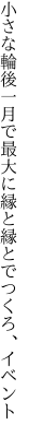小さな輪後一月で最大に 縁と縁とでつくろ、イベント