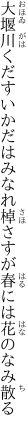 大堰川くだすいかだはみなれ棹 さすが春には花のなみ散る