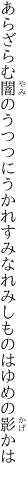 あらざらむ闇のうつつにうかれすみ なれみしものはゆめの影かは