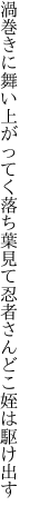 渦巻きに舞い上がってく落ち葉見て 忍者さんどこ姪は駆け出す