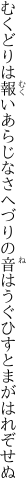 むくどりは報いあらじなさへづりの 音はうぐひすとまがはれぞせぬ