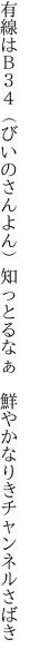 有線はＢ３４（びいのさんよん）知っとるなぁ 　鮮やかなりきチャンネルさばき