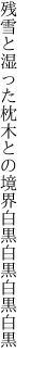 残雪と湿った枕木との境界 白黒白黒白黒白黒