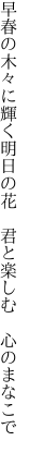 早春の木々に輝く明日の花  君と楽しむ 心のまなこで