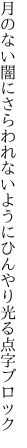 月のない闇にさらわれないように ひんやり光る点字ブロック