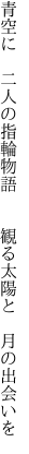 青空に 二人の指輪物語   観る太陽と 月の出会いを