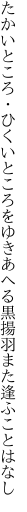 たかいところ・ひくいところをゆきあへる 黒揚羽また逢ふことはなし