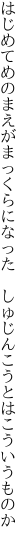 はじめてめのまえがまっくらになった　 しゅじんこうとはこういうものか