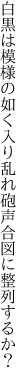 白黒は模様の如く入り乱れ 砲声合図に整列するか？