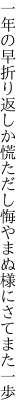 一年の早折り返しか慌ただし 悔やまぬ様にさてまた一歩