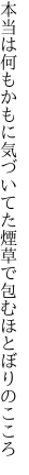 本当は何もかもに気づいてた 煙草で包むほとぼりのこころ