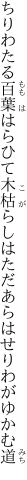 ちりわたる百葉はらひて木枯らしは ただあらはせりわがゆかむ道