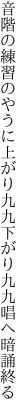 音階の練習のやうに上がり九九 下がり九九唱へ暗誦終る