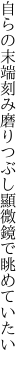 自らの末端刻み磨りつぶし 顯微鏡で眺めていたい