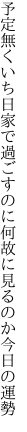 予定無くいち日家で過ごすのに 何故に見るのか今日の運勢
