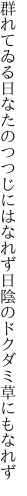 群れてゐる日なたのつつじにはなれず 日陰のドクダミ草にもなれず