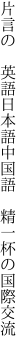 片言の 英語日本語中国語  精一杯の国際交流