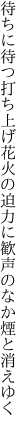 待ちに待つ打ち上げ花火の迫力に 歓声のなか煙と消えゆく