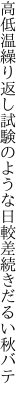 高低温繰り返し試験のような 日較差続きだるい秋バテ