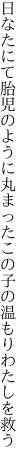 日なたにて胎児のように丸まった この子の温もりわたしを救う