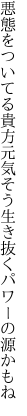 悪態をついてる貴方元気そう 生き抜くパワーの源かもね
