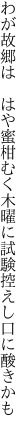 わが故郷は はや蜜柑むく 木曜に試験控えし口に酸きかも