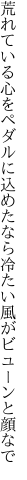 荒れている心をペダルに込めたなら 冷たい風がビューンと顔なで