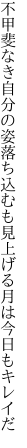 不甲斐なき自分の姿落ち込むも 見上げる月は今日もキレイだ