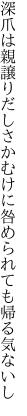 深爪は親譲りだしさかむけに 咎められても帰る気ないし