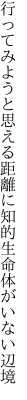 行ってみようと思える距離に知的 生命体がいない辺境