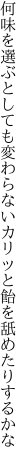 何味を選ぶとしても変わらない カリッと飴を舐めたりするかな