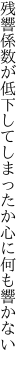 残響係数が低下してしまったか 心に何も響かない